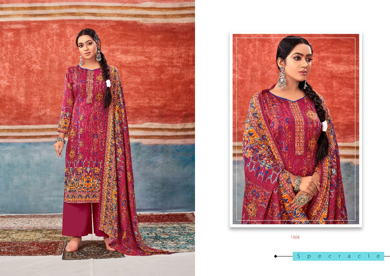Kesariya Maahi Pashmina Jacquard Print Exclusive Winter Wear Salwar Kameez