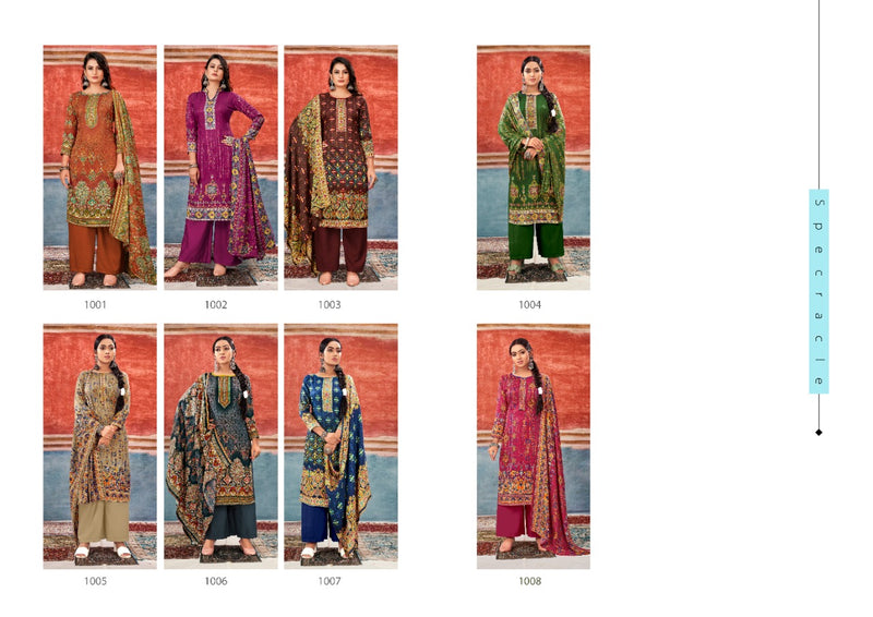 Kesariya Maahi Pashmina Jacquard Print Exclusive Winter Wear Salwar Kameez