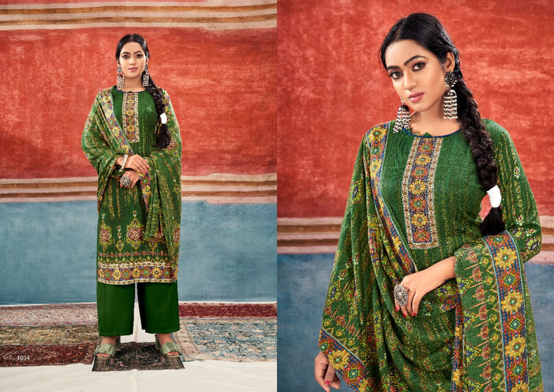 Kesariya Maahi Pashmina Jacquard Print Exclusive Winter Wear Salwar Kameez
