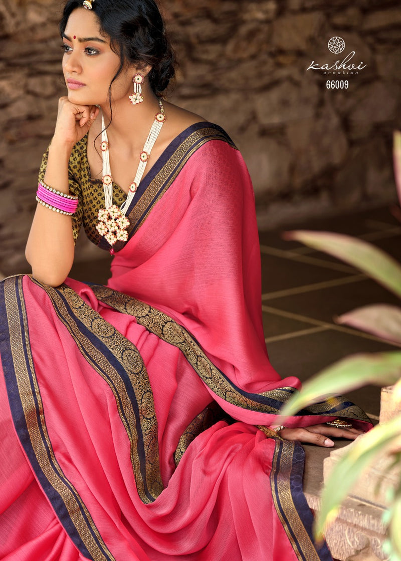 Keshvi Creation Avni Chiffon Heavy Fancy Saree