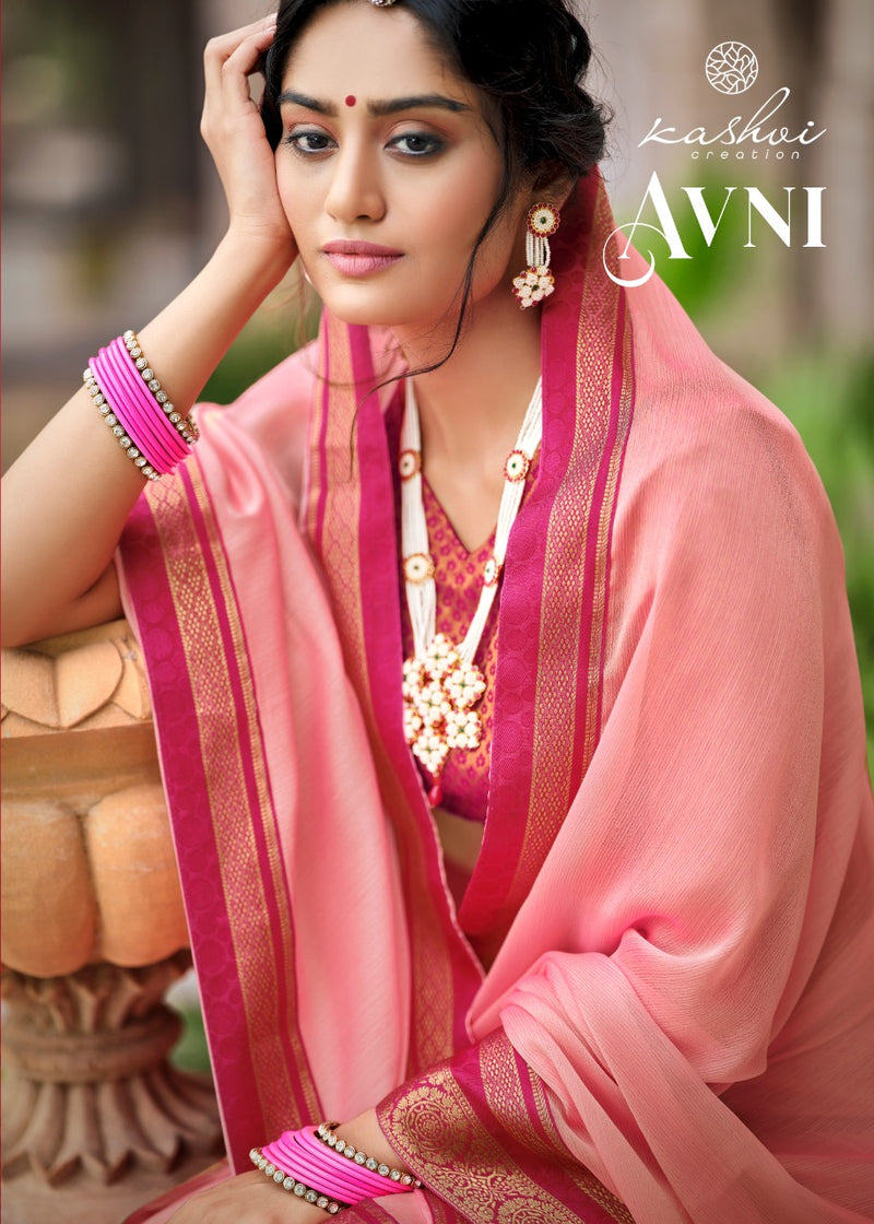 Keshvi Creation Avni Chiffon Heavy Fancy Saree