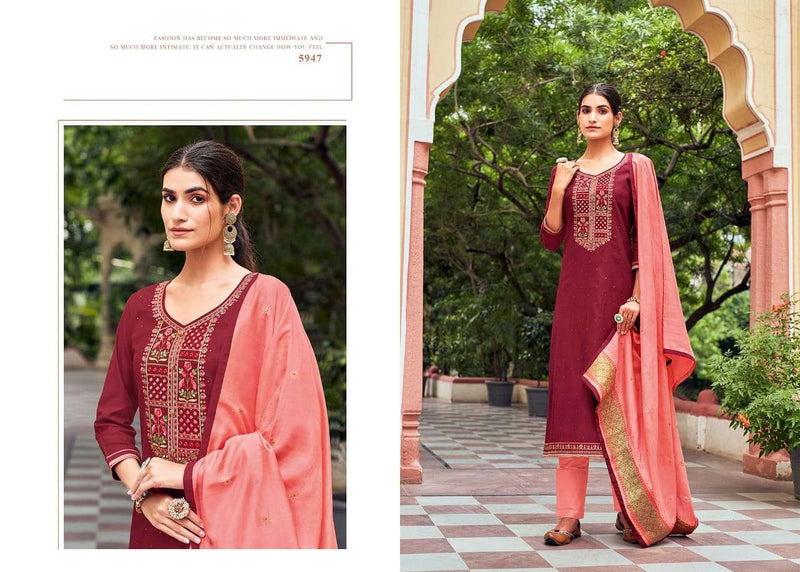 Kessi Fabrics Rim Zim Jam Silk Swarovski Diamond Work Salwar Kameez