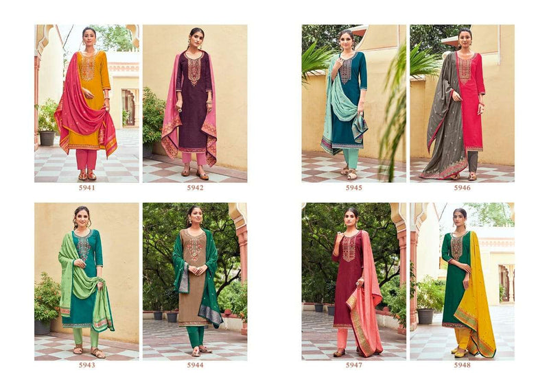 Kessi Fabrics Rim Zim Jam Silk Swarovski Diamond Work Salwar Kameez