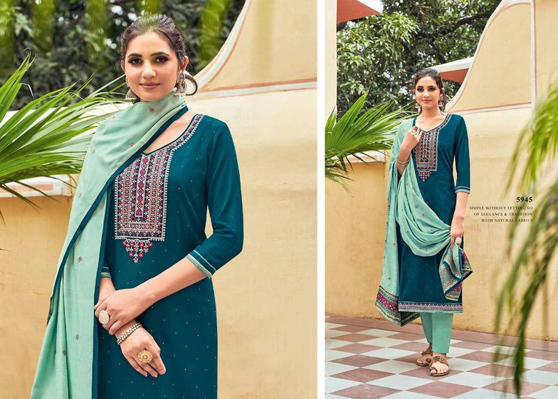 Kessi Fabrics Rim Zim Jam Silk Swarovski Diamond Work Salwar Kameez
