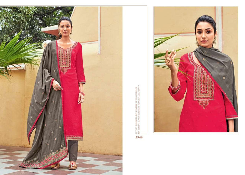 Kessi Fabrics Rim Zim Jam Silk Swarovski Diamond Work Salwar Kameez