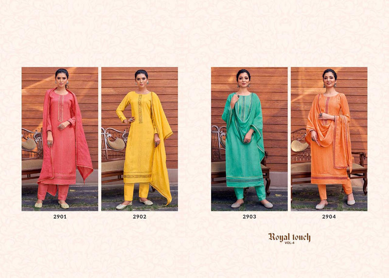 Kessi Fabrics Royal Touch Vol 4 Pure Heavy Muslin Lucknowi Work Kurti Wear
