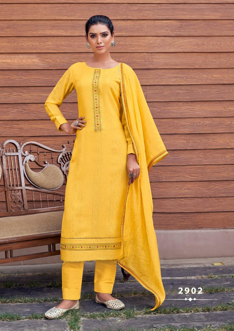 Kessi Fabrics Royal Touch Vol 4 Pure Heavy Muslin Lucknowi Work Kurti Wear