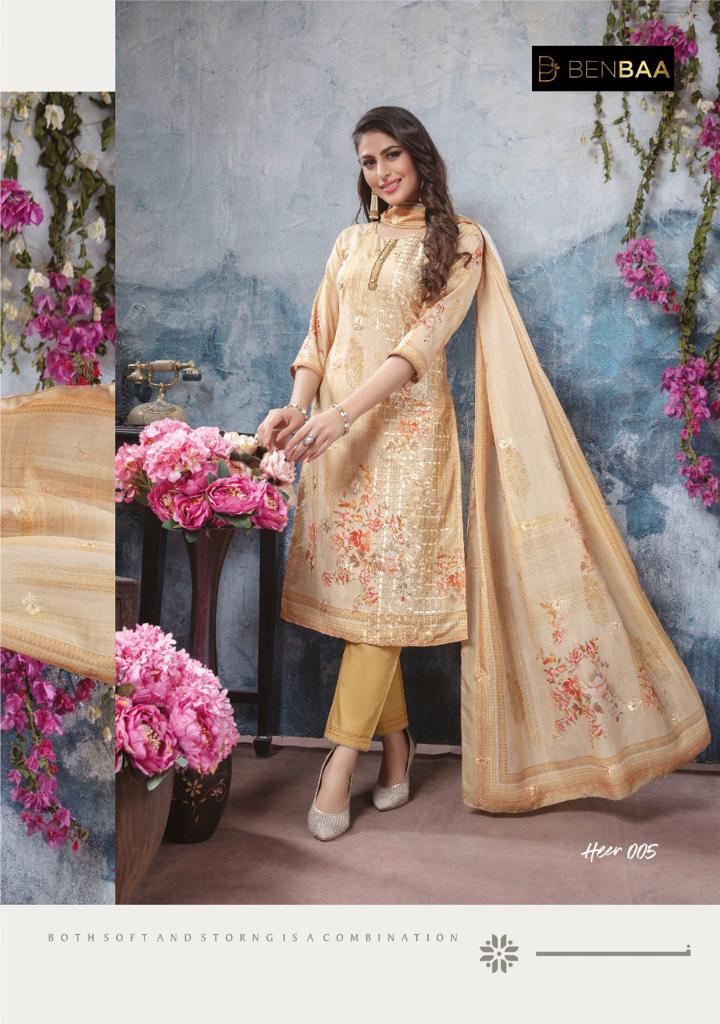 Kiana Benbaa Launch Heer Jam Silk With Digital Embroidery Work Casual Wear Fancy Kurtis