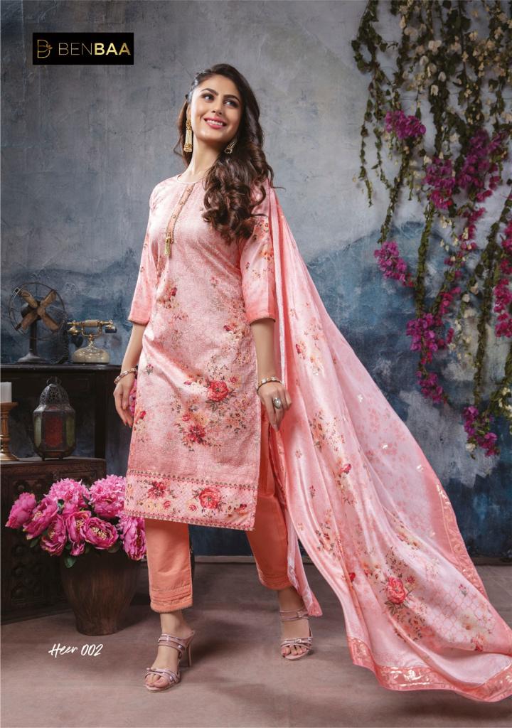 Kiana Benbaa Launch Heer Jam Silk With Digital Embroidery Work Casual Wear Fancy Kurtis