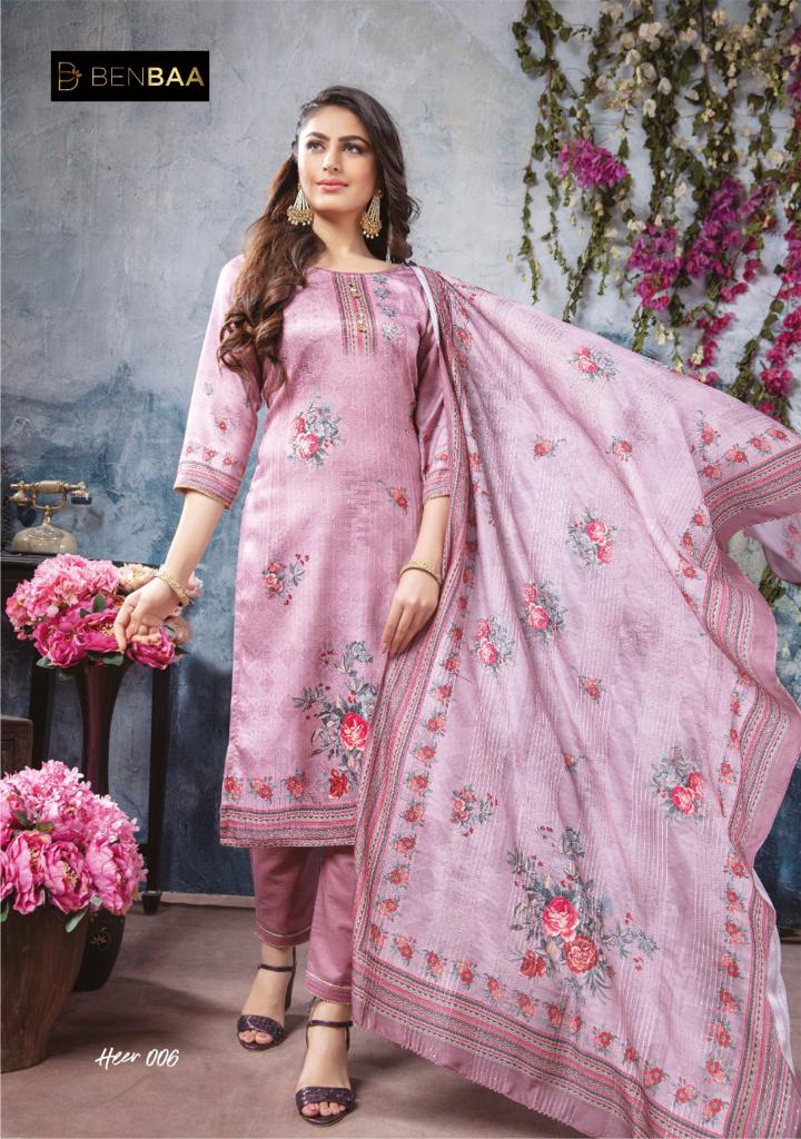 Kiana Benbaa Launch Heer Jam Silk With Digital Embroidery Work Casual Wear Fancy Kurtis