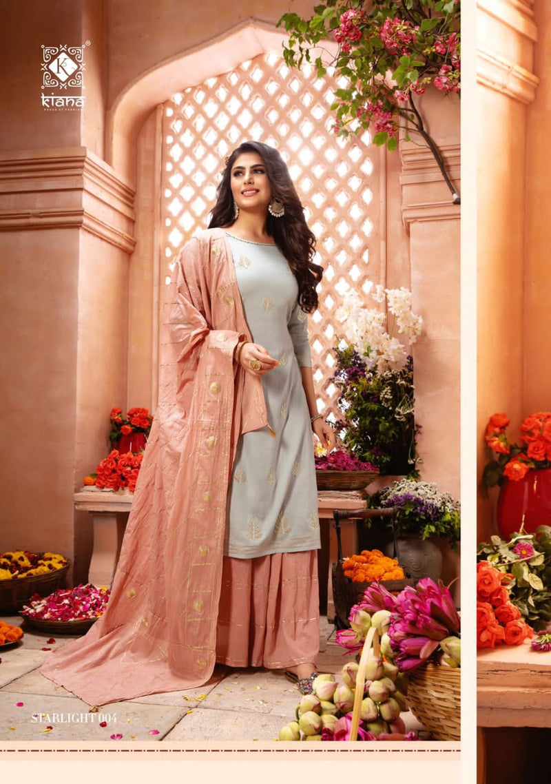 Kiana Fashion Starlight Heavy Mal Rayon Gotta Patti Work Stylish Designer Kurti