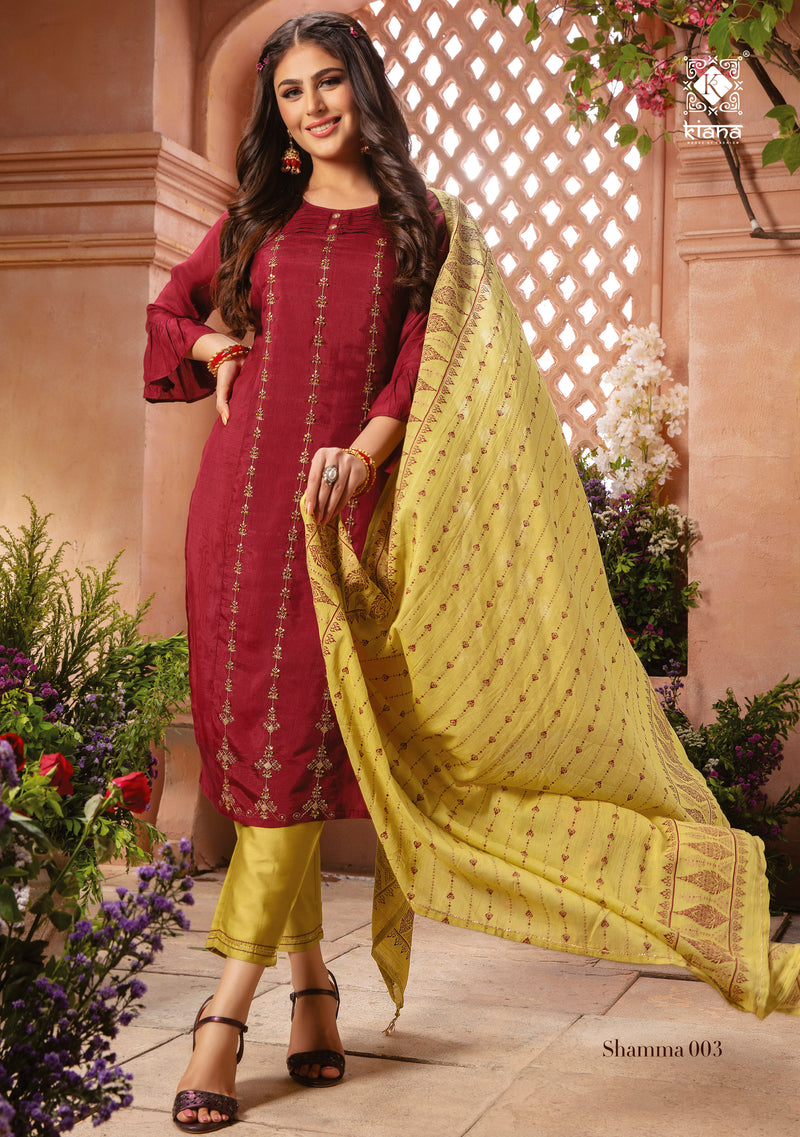 Kiana House Of Fashion Shamma Heavy Maslin Designer Kurti