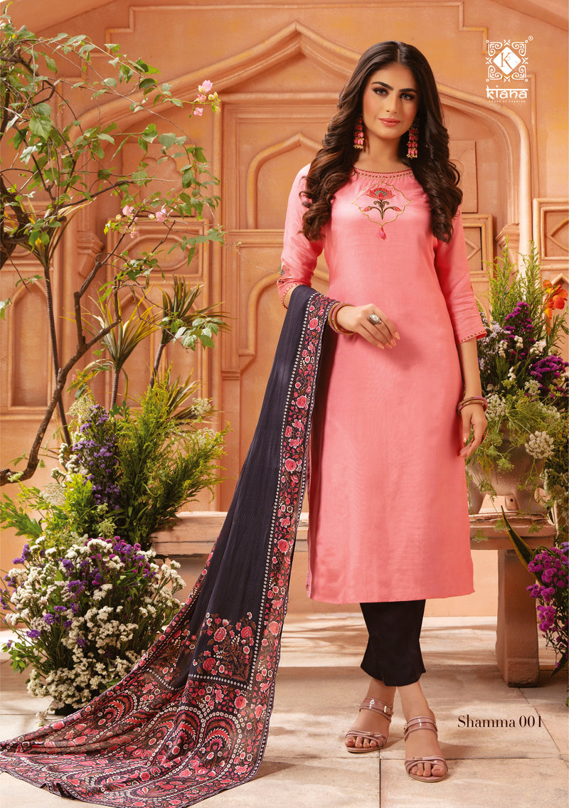 Kiana House Of Fashion Shamma Heavy Maslin Designer Kurti