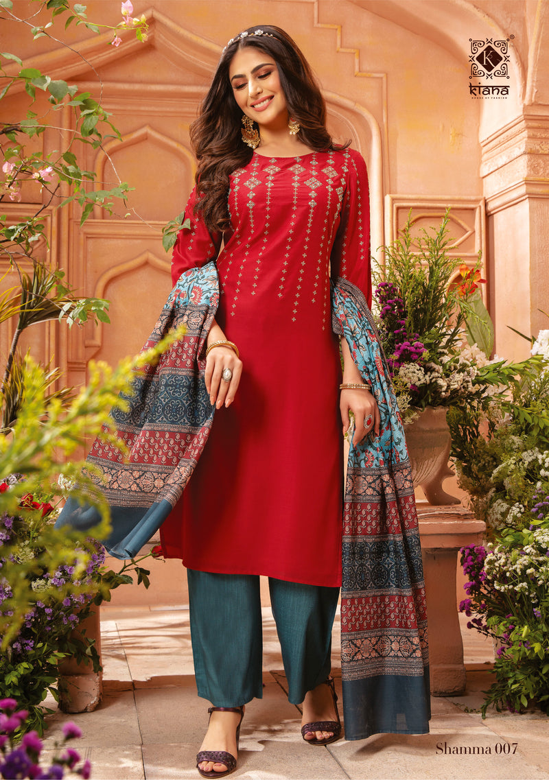 Kiana House Of Fashion Shamma Heavy Maslin Designer Kurti