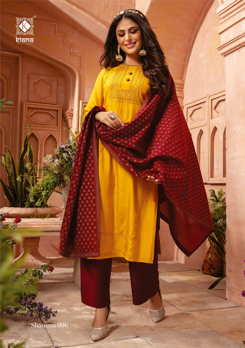 Kiana House Of Fashion Shamma Heavy Maslin Designer Kurti