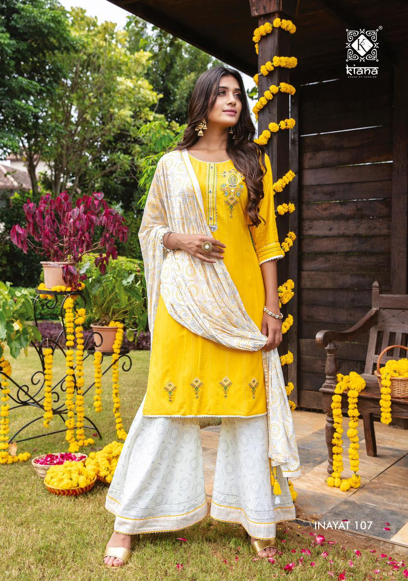 Kiana Inayat Viscose Lurex Dobi With Mirror Work And Thread Work Salwar Suit