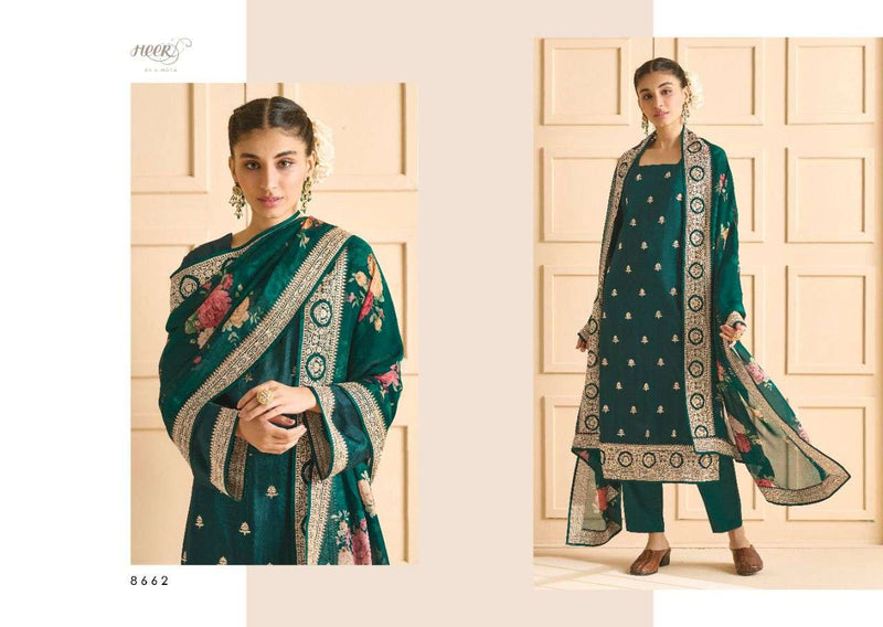 Kimora Heer Bageecha Russain Silk With Embroidery Work Designer Salwar Suit