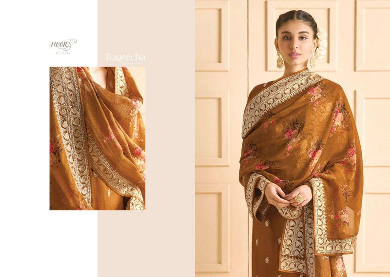 Kimora Heer Bageecha Russain Silk With Embroidery Work Designer Salwar Suit
