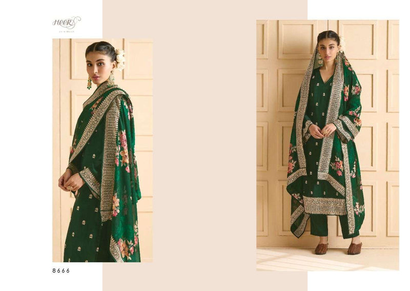 Kimora Heer Bageecha Russain Silk With Embroidery Work Designer Salwar Suit