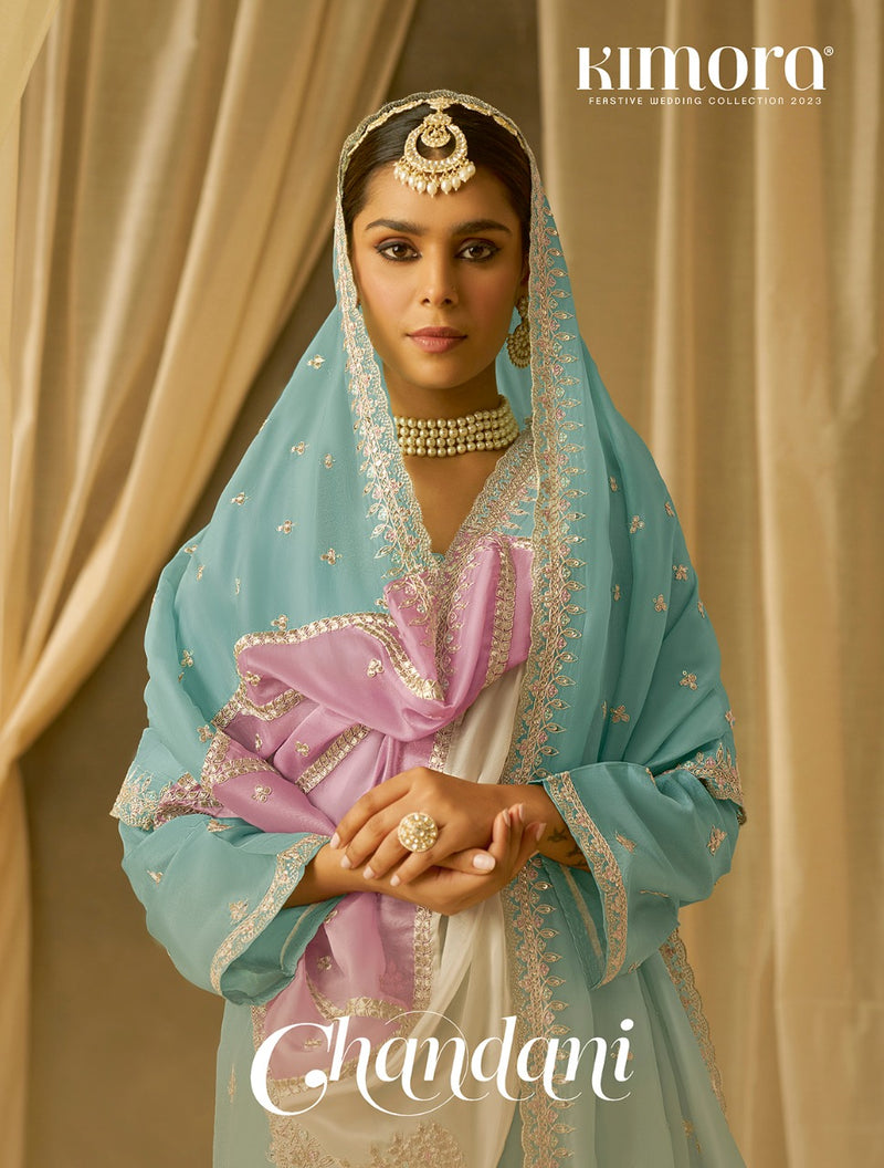 Kimora Fashion Chandani Pure Soft Silk With Embroidery Work Desiger Salwar Suit