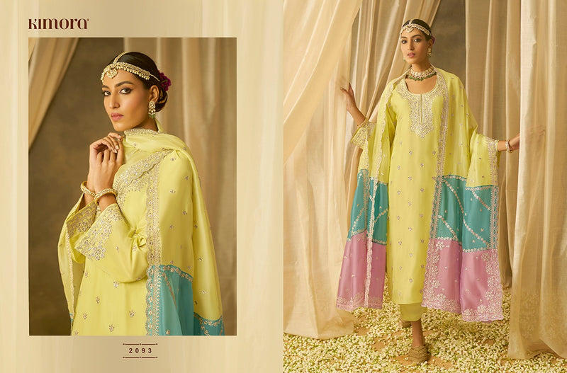 Kimora Fashion Chandani Pure Soft Silk With Embroidery Work Desiger Salwar Suit