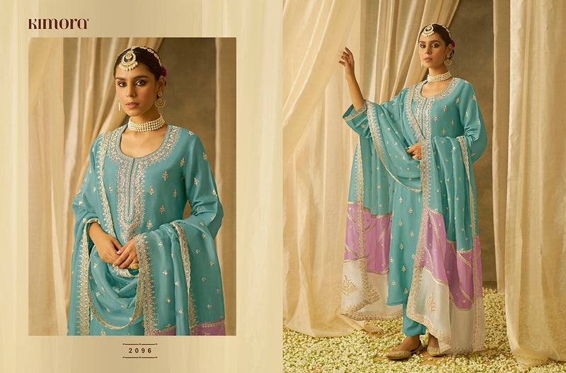 Kimora Fashion Chandani Pure Soft Silk With Embroidery Work Desiger Salwar Suit