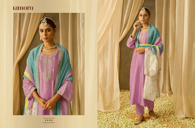 Kimora Fashion Chandani Pure Soft Silk With Embroidery Work Desiger Salwar Suit