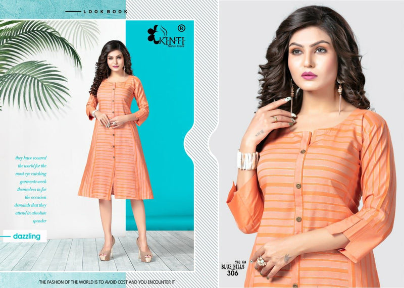 Kinti Blue Hills Vol 3 Handloom Weaving Fancy Kurti