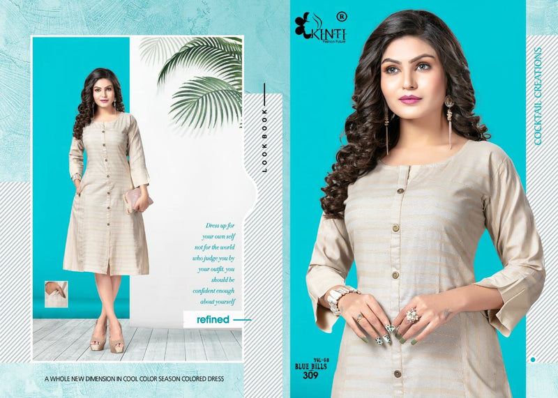 Kinti Blue Hills Vol 3 Handloom Weaving Fancy Kurti