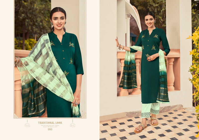Kivi Collection Zibo Parampara Silk With Khatli Work Fancy Kurti