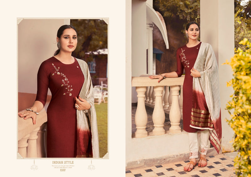 Kivi Collection Zibo Parampara Silk With Khatli Work Fancy Kurti