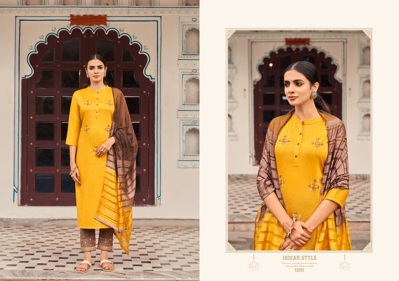 Kivi Collection Zibo Parampara Silk With Khatli Work Fancy Kurti