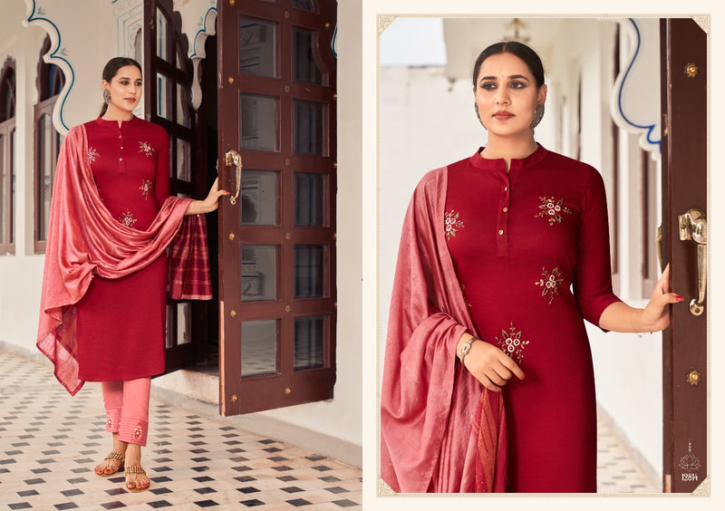 Kivi Collection Zibo Parampara Silk With Khatli Work Fancy Kurti