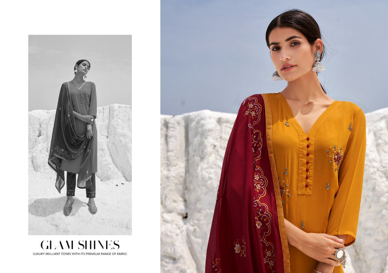 Kivi Naira Fiona Silk With Khati Work Kurti