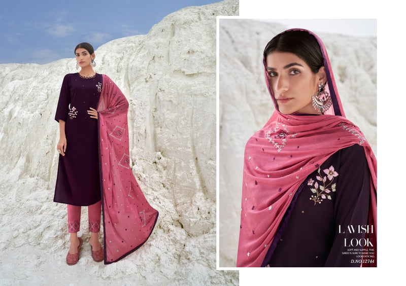 Kivi Naira Fiona Silk With Khati Work Kurti
