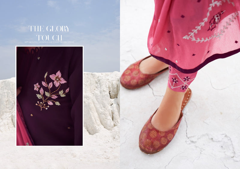 Kivi Naira Fiona Silk With Khati Work Kurti