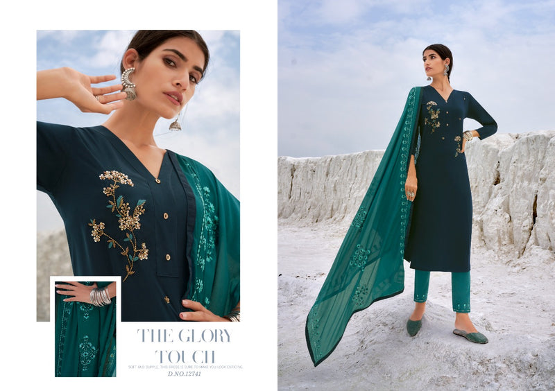 Kivi Naira Fiona Silk With Khati Work Kurti