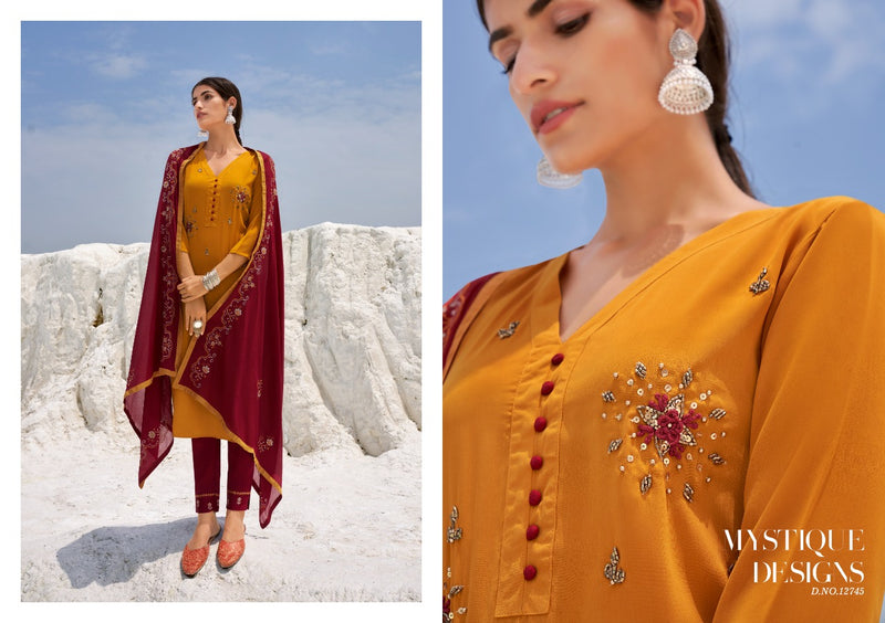 Kivi Naira Fiona Silk With Khati Work Kurti