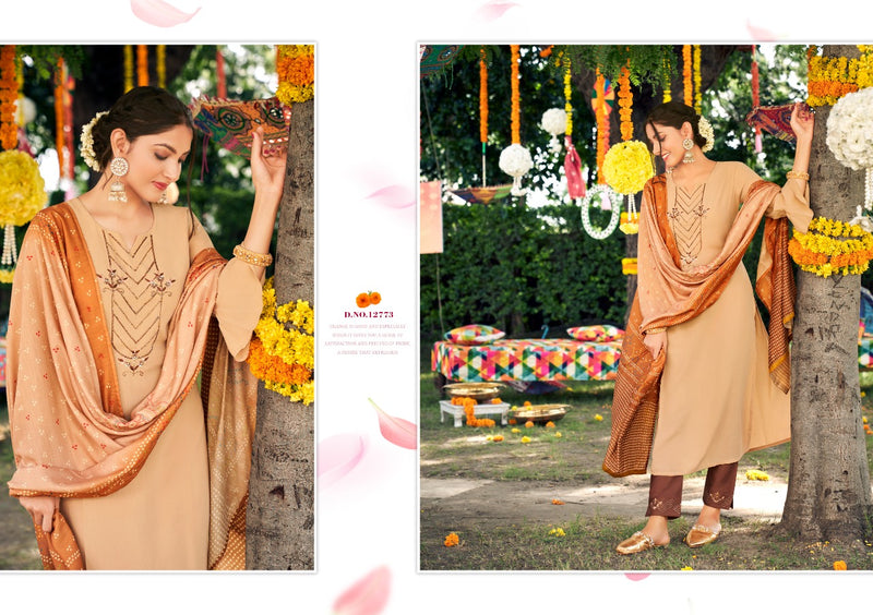 Kivi Vastra Fiona Silk With Khatli Work Fancy Designer Kurti
