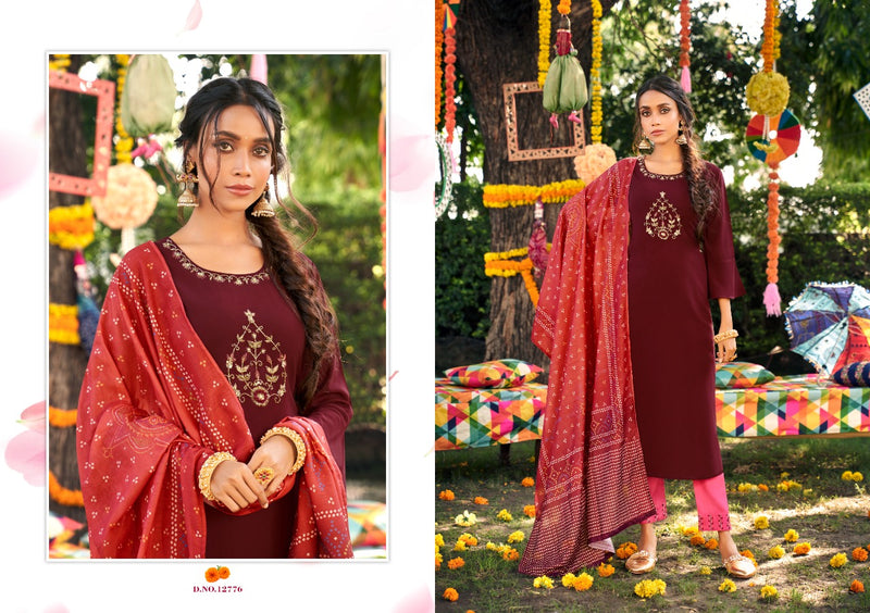 Kivi Vastra Fiona Silk With Khatli Work Fancy Designer Kurti
