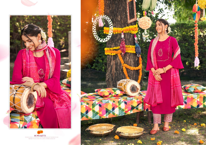 Kivi Vastra Fiona Silk With Khatli Work Fancy Designer Kurti