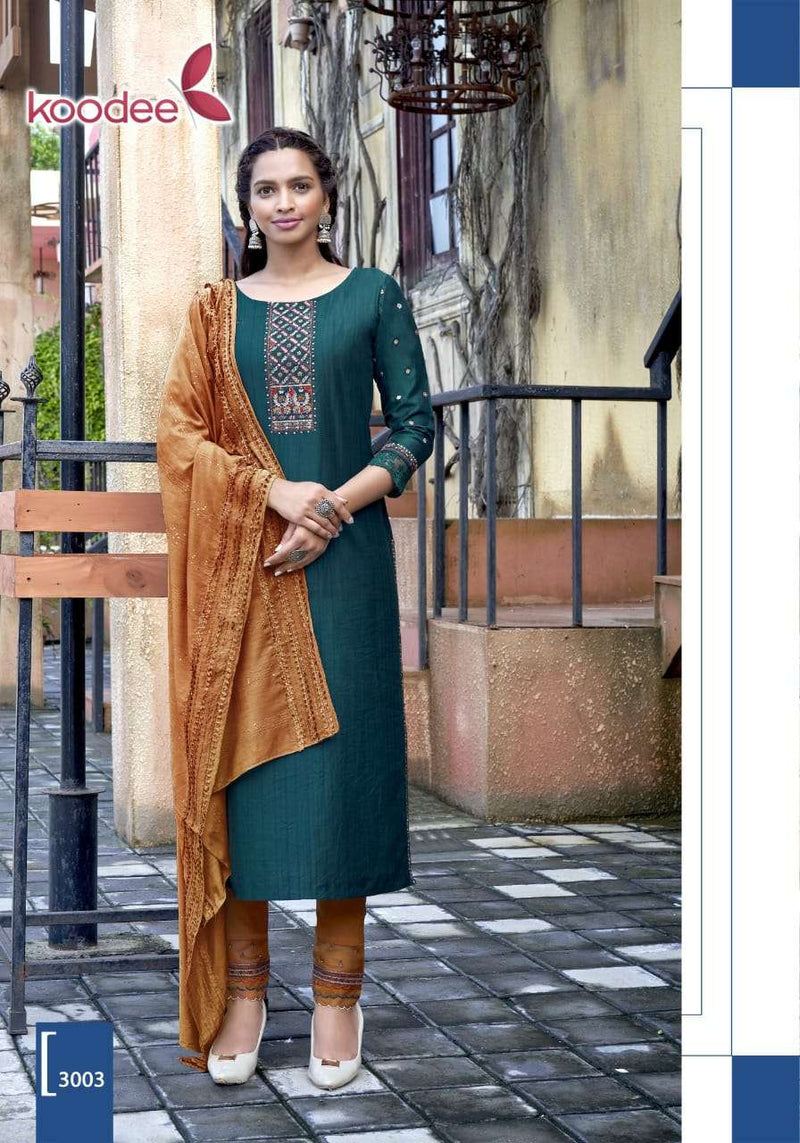 Koodee Presents Riva Vol 1 Viscose Weaving With Embroidery Work