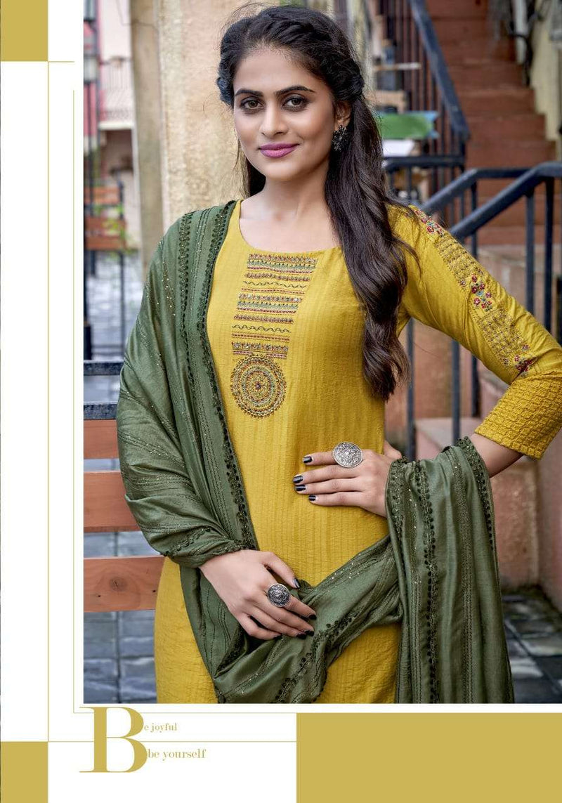 Koodee Presents Riva Vol 1 Viscose Weaving With Embroidery Work