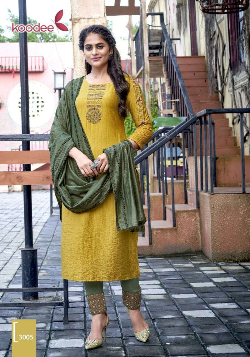 Koodee Presents Riva Vol 1 Viscose Weaving With Embroidery Work