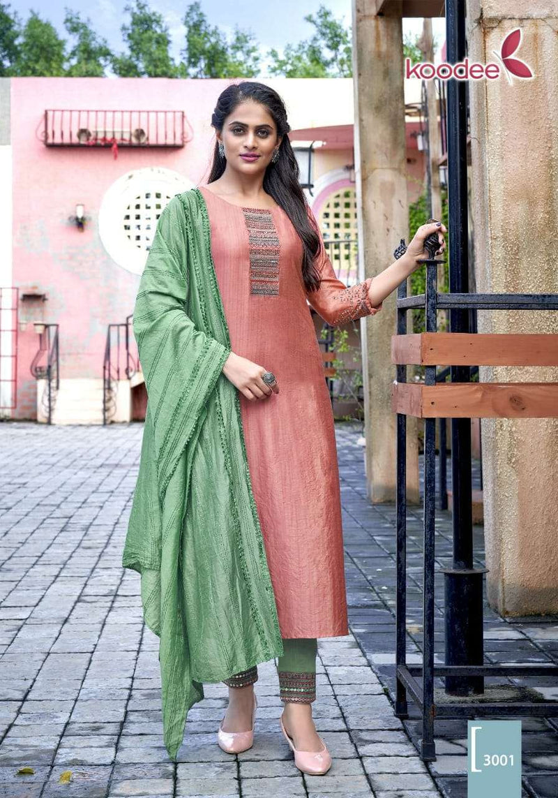 Koodee Presents Riva Vol 1 Viscose Weaving With Embroidery Work