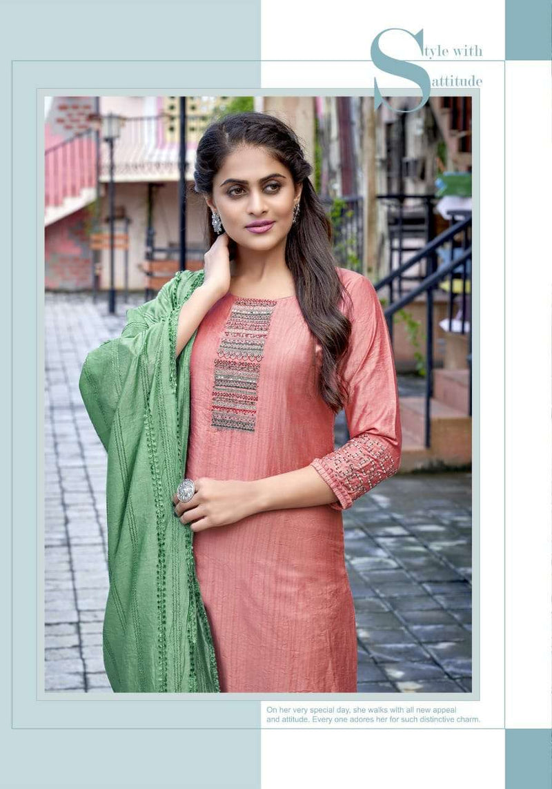 Koodee Presents Riva Vol 1 Viscose Weaving With Embroidery Work