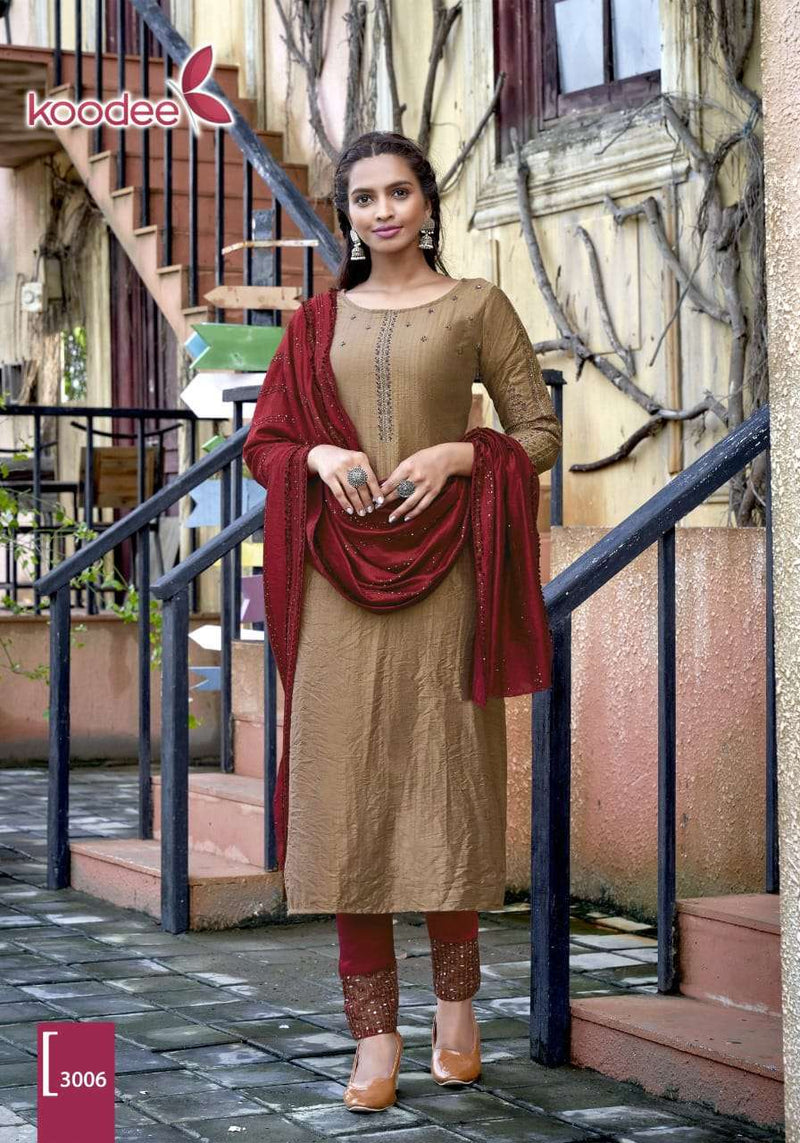 Koodee Presents Riva Vol 1 Viscose Weaving With Embroidery Work