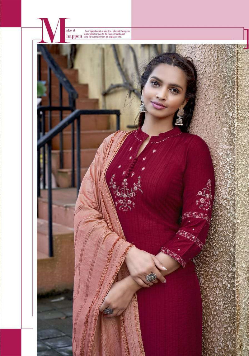 Koodee Presents Riva Vol 1 Viscose Weaving With Embroidery Work