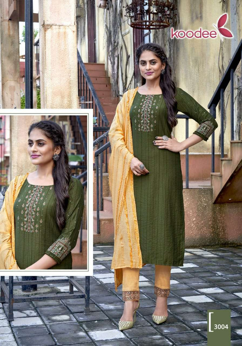 Koodee Presents Riva Vol 1 Viscose Weaving With Embroidery Work