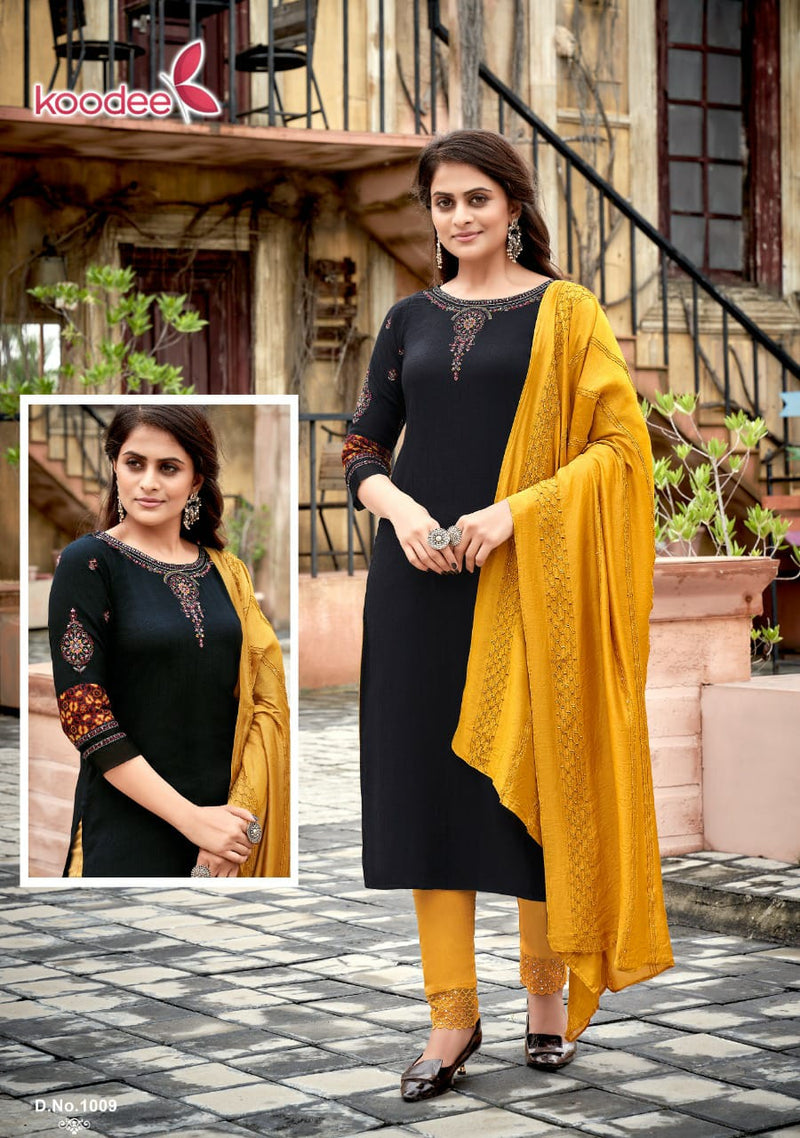 Koodee Saheli Vol 12 Ntlon Viscose With Stripe Fancy Kurti
